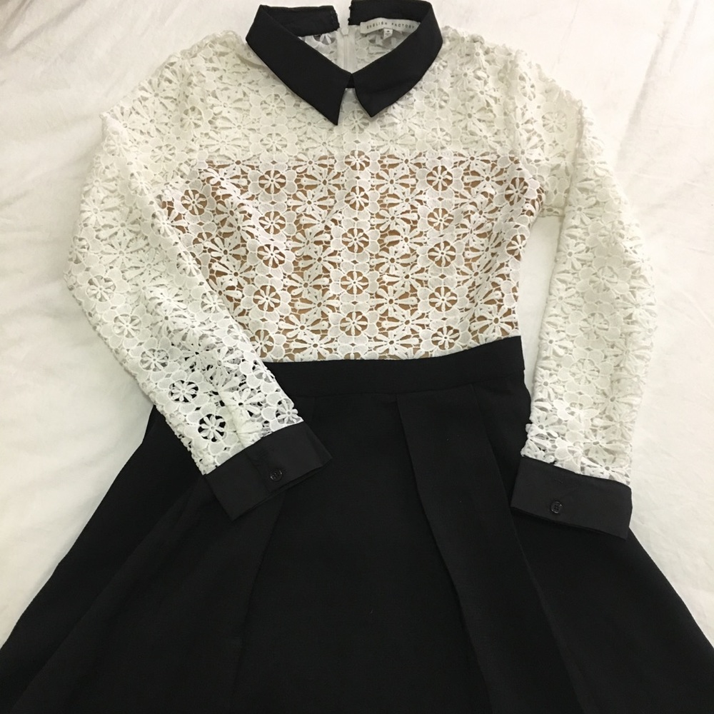 Black and white skirt jumpsuit